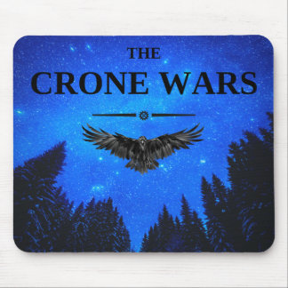 Crone Wars mousepad - crow in flight