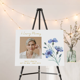 Cronflower Memorial Photo Funeral Foam Board