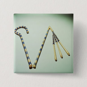Crook and flail, from the Tomb of Tutankhamun Button