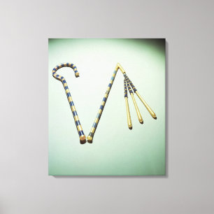 Crook and flail, from the Tomb of Tutankhamun Canvas Print