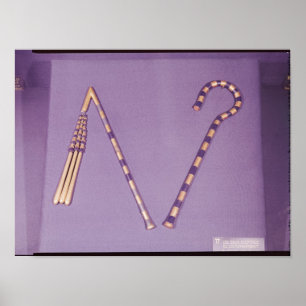Crook and flail, from the Tomb of Tutankhamun Poster
