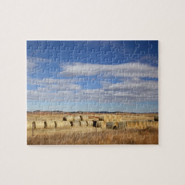 Crook County, Hay Bales Jigsaw Puzzle (Horizontal)