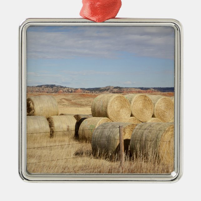Crook County, Hay Bales Metal Ornament (Front)