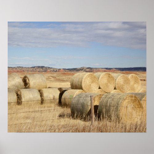 Crook County Hay Bales Poster