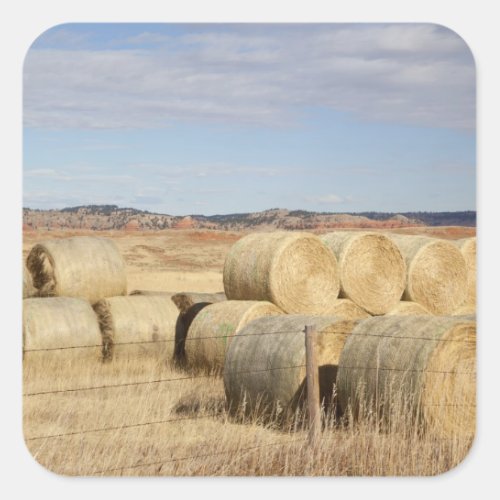 Crook County Hay Bales Square Sticker