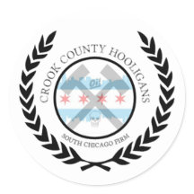 Crook County Hooligans Round Sticker