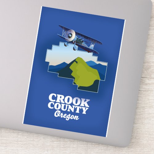 Crook County Oregon map Sticker