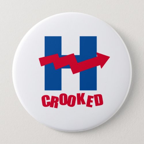 CROOKED H _ _ Anti_Hillary _ Pinback Button
