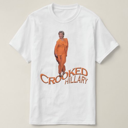 Crooked Hillary Clinton Orange Black T_Shirt