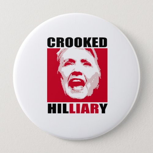CROOKED HILLIARY _ _ Anti_Hillary _ Pinback Button