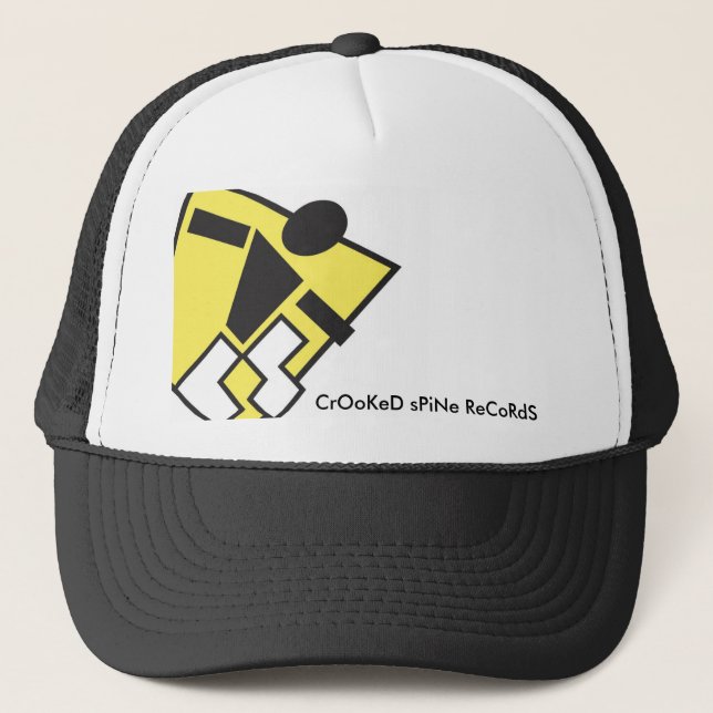 Crooked Spine Records Old School Trucker Hat (Front)