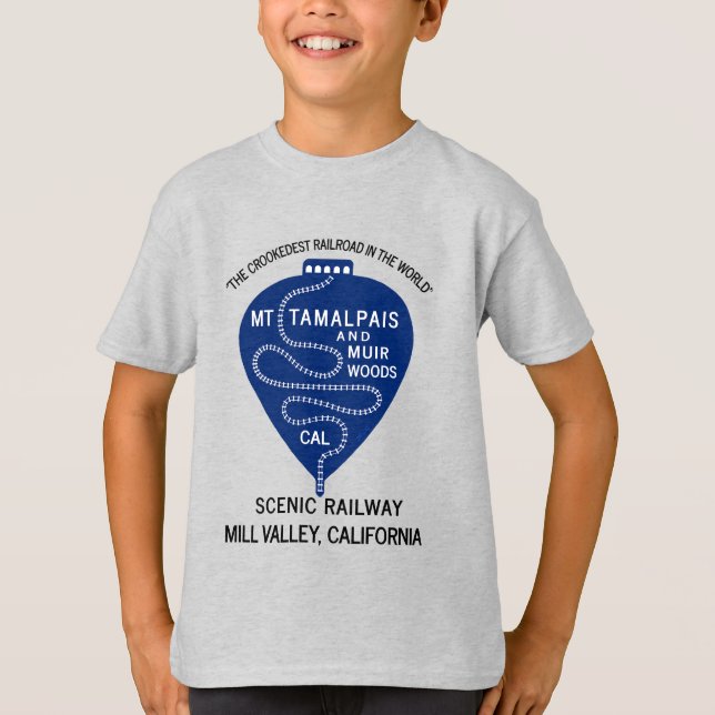 Crookedest Railroad Mt Tamalpais Customizable T-Shirt (Front)