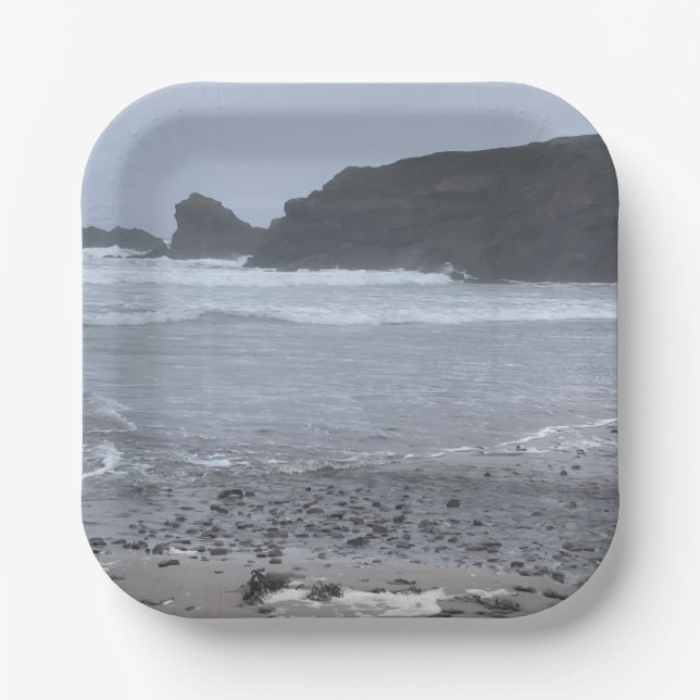 crooklets beach paper plates (Front)