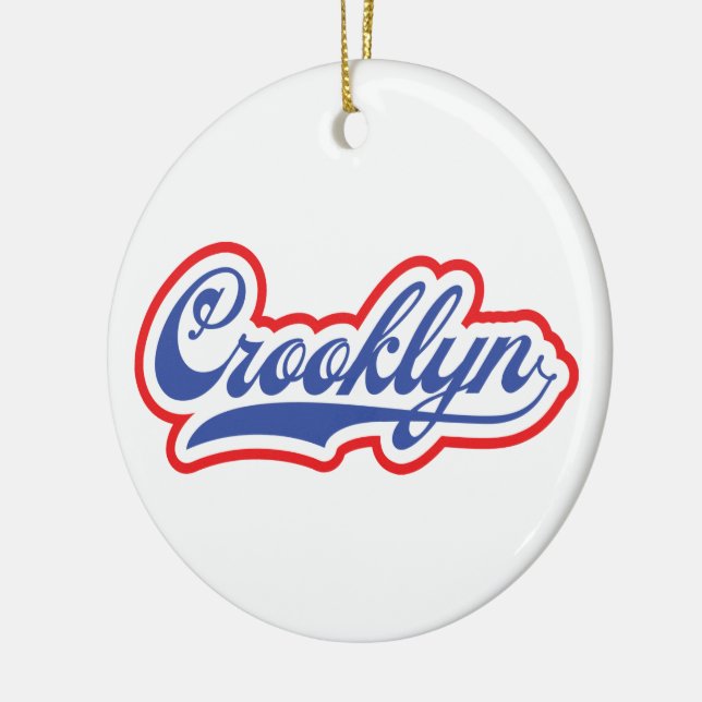 Crooklyn, NYC Ceramic Ornament (Left)