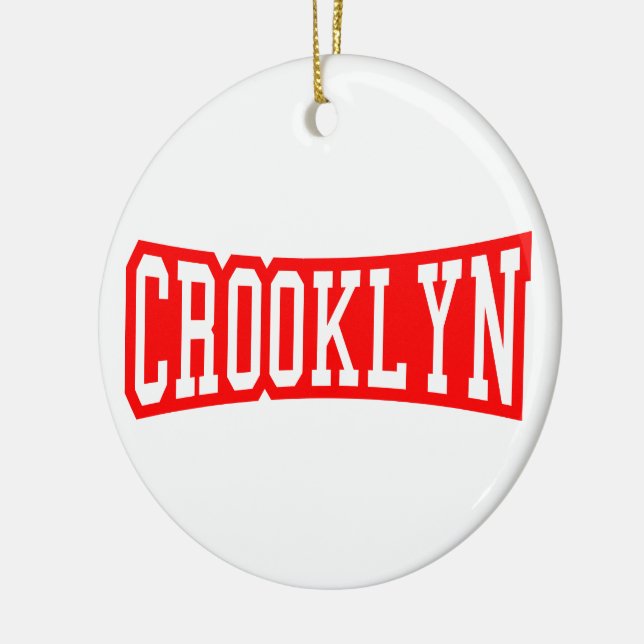 CROOKLYN, NYC CERAMIC ORNAMENT (Left)