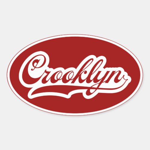 Crooklyn NYC Oval Sticker