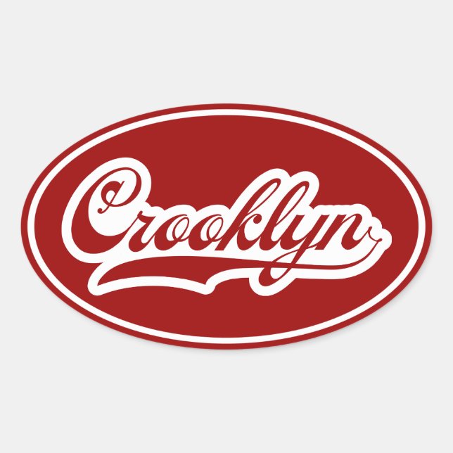 Crooklyn, NYC Oval Sticker (Front)