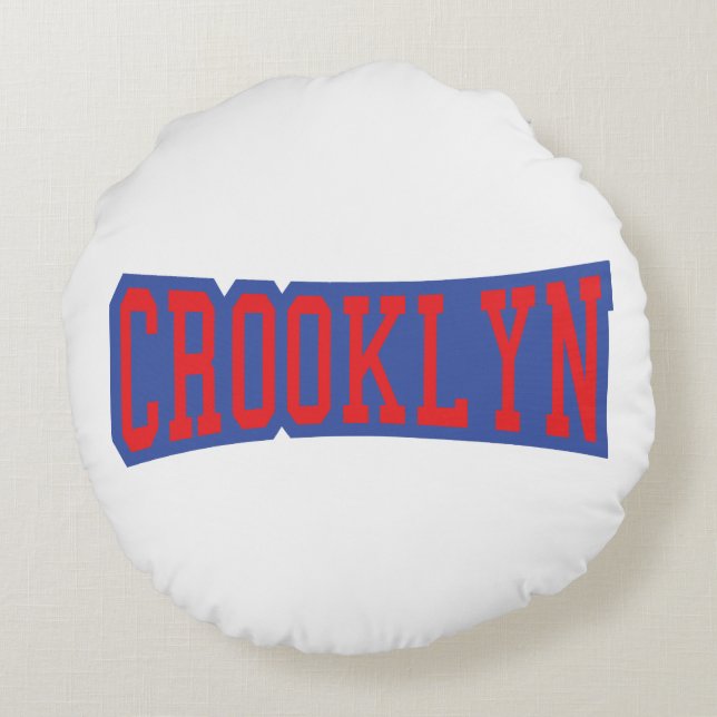 CROOKLYN, NYC ROUND PILLOW (Back)