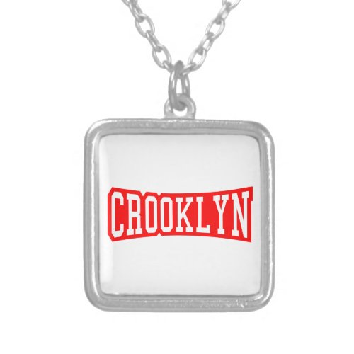 CROOKLYN NYC SILVER PLATED NECKLACE