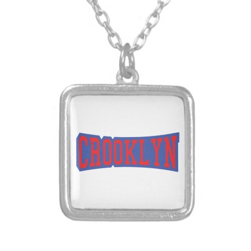 CROOKLYN NYC SILVER PLATED NECKLACE
