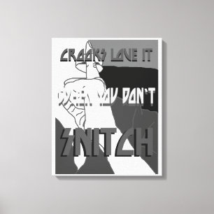 Crooks Love It Wrapped Canvas Print