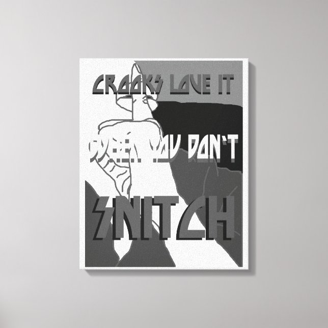 Crooks Love It Wrapped Canvas Print (Front)
