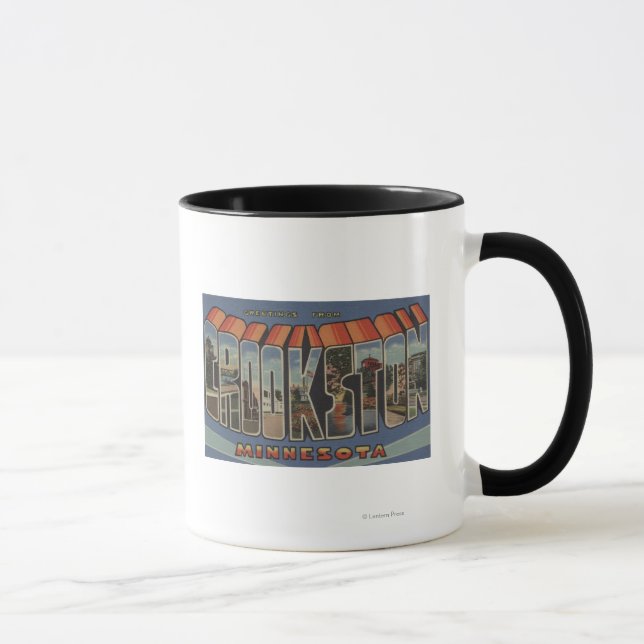 Crookston, Minnesota - Large Letter Scenes Mug (Right)