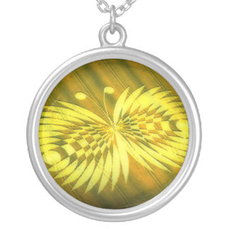 Crop Circle 4 Silver Plated Necklace