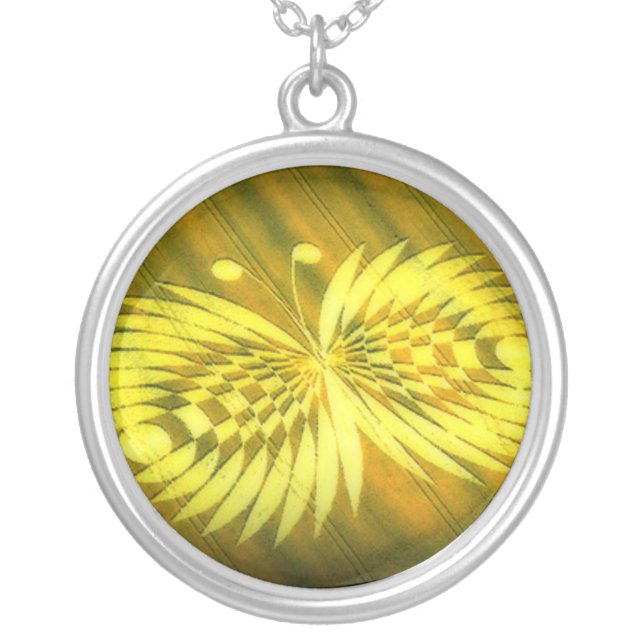 Crop Circle 4 Silver Plated Necklace (Front)