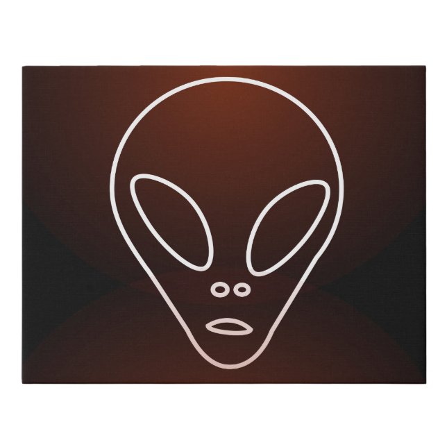 Crop Circle Art - Ancient Alien Face Faux Canvas Print (Front)