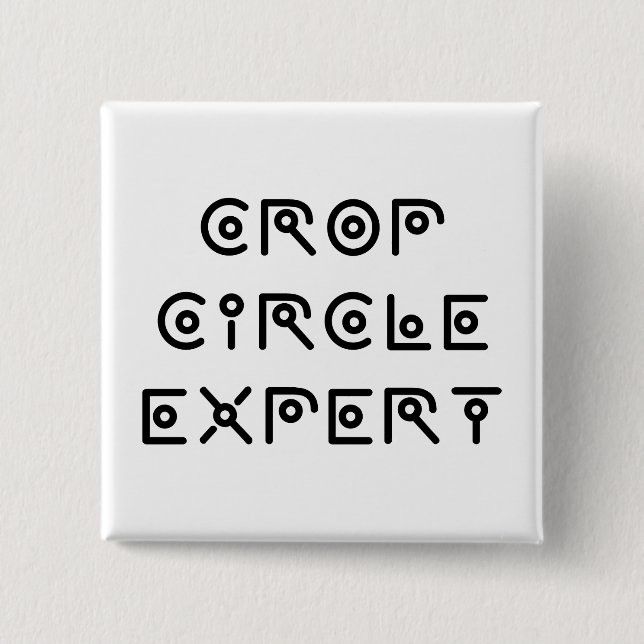 Crop Circle Expert Pinback Button (Front)