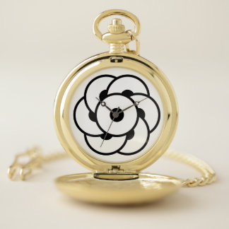 Crop Circle Flower – Geometric Cosmic Art Pocket Watch
