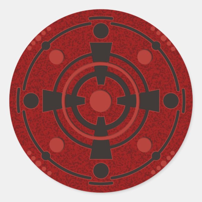 crop circle III | dark red splatter Classic Round Sticker (Front)