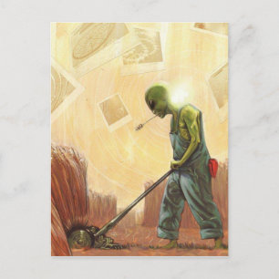 Crop Circle Maker Alien - Postcard