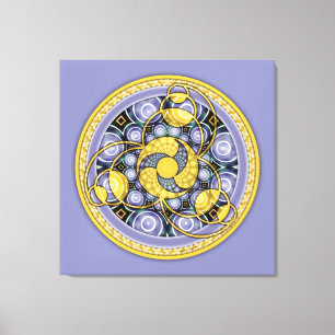 Crop Circle Mandala 5, Wrapped Canvas Print