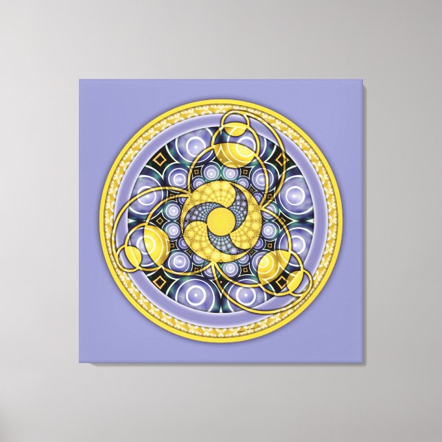Crop Circle Mandala 5, Wrapped Canvas Print (Front)