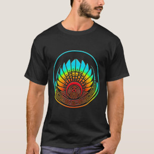 Crop circle - Mayan mask - Quetzalcoatl T-Shirt
