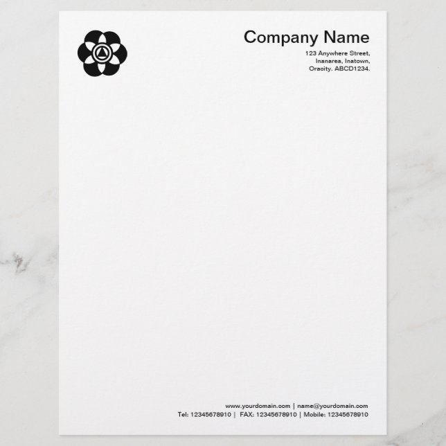 Crop Circle Symbol 02 - Black Letterhead (Front)