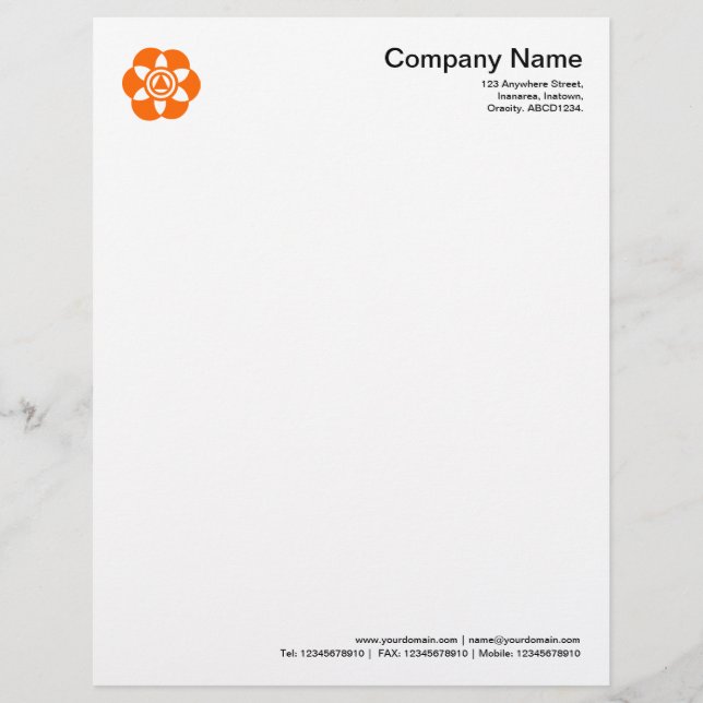 Crop Circle Symbol 02 - Orange Letterhead (Front)