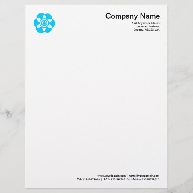 Crop Circle Symbol 02 - Sky Blue Letterhead (Front)