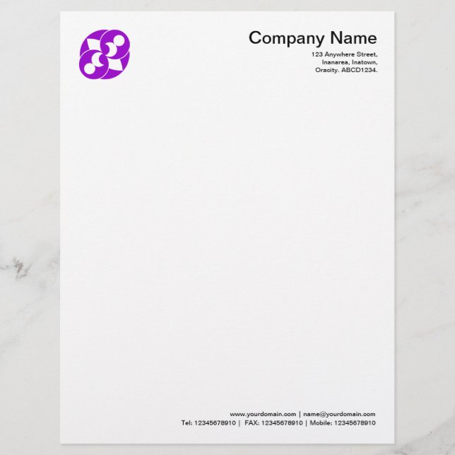 Crop Circle Symbol 03 - Purple Letterhead (Front)