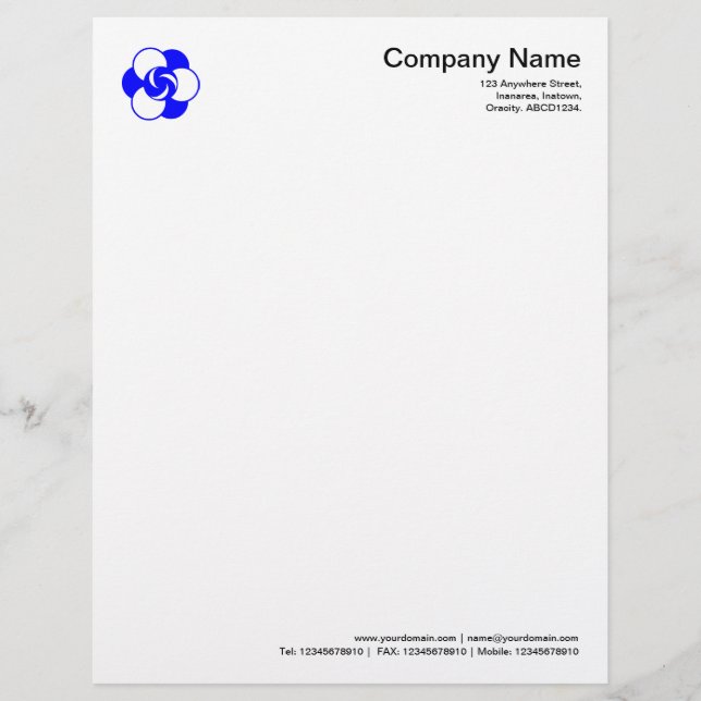 Crop Circle Symbol 04 - Blue Letterhead (Front)