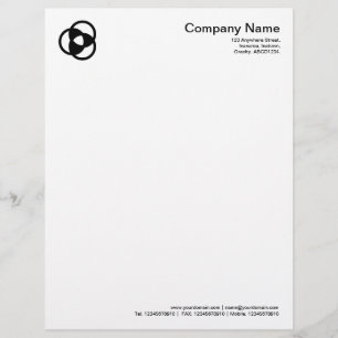 Crop Circle Symbol 05 - Black Letterhead