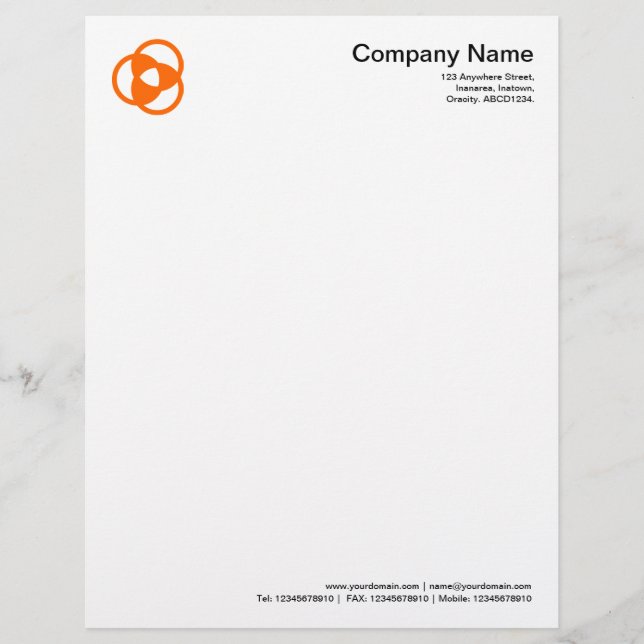 Crop Circle Symbol 05 - Orange Letterhead (Front)