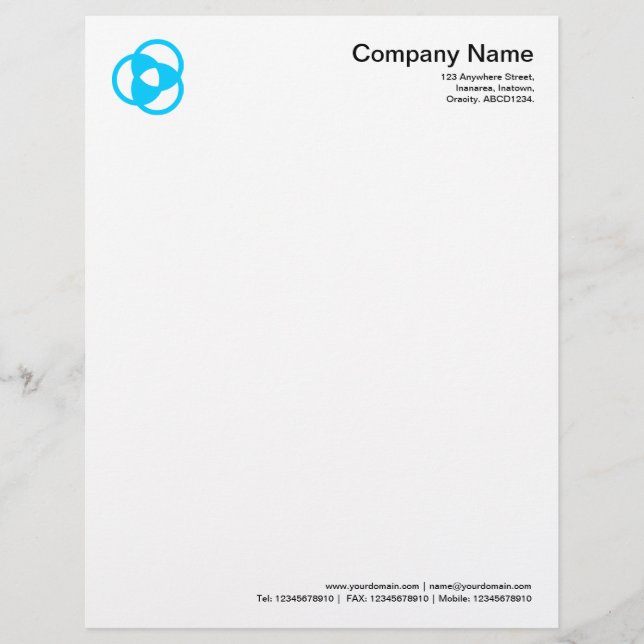 Crop Circle Symbol 05 - Sky Blue Letterhead (Front)