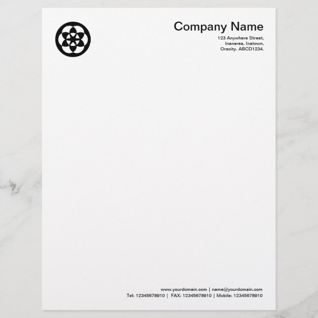 Crop Circle Symbol - Black Letterhead (Front)