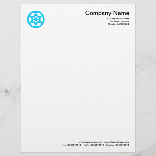 Crop Circle Symbol - Sky Blue Letterhead (Front)