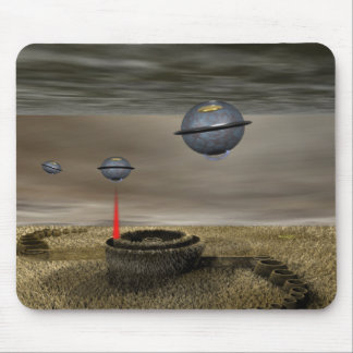 Crop circle ufo mouse pad