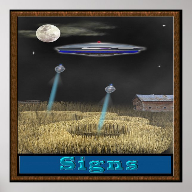 Crop circle ufo poster (Front)