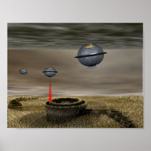Crop circle UFOS Poster